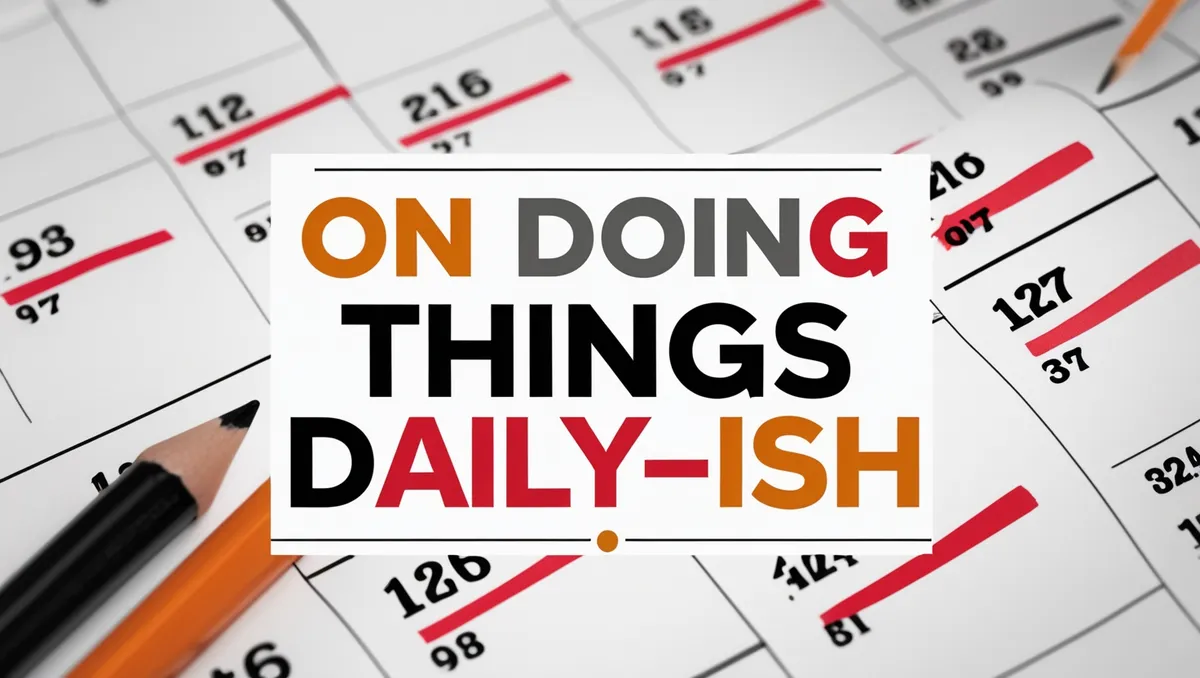 On Doing Things Daily-ish