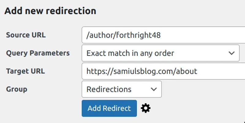 Redirect Author Page to About Page on Personal Blogs